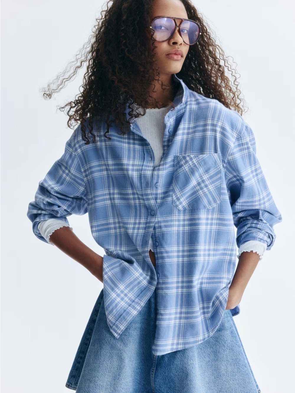 H&M oversized cotton shirt
